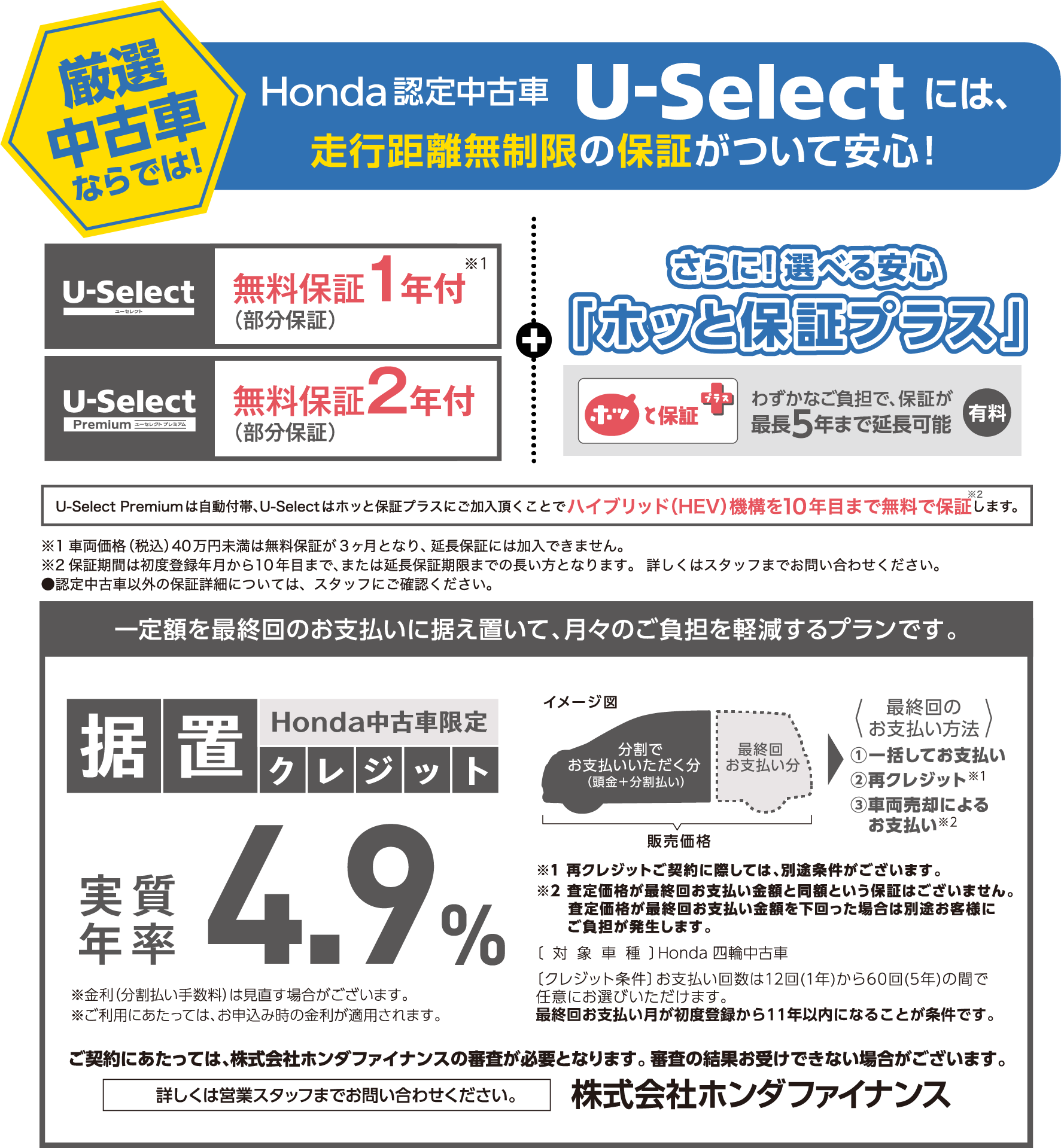 HondaF蒆ÎU-Selectɂ́As̕ۏ؂ĈSI