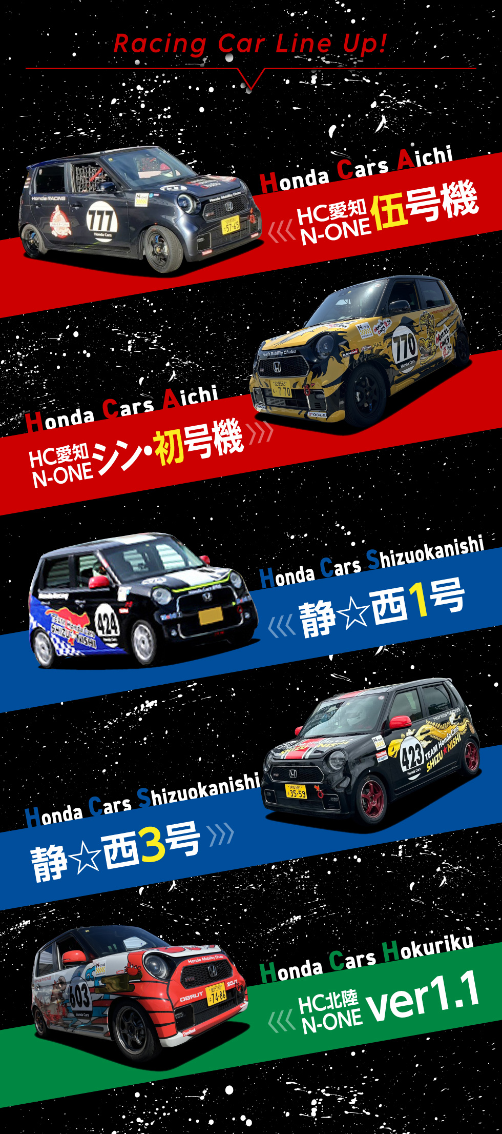Racing Car Line UpI